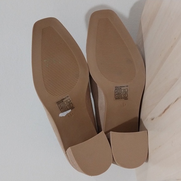 Anthropologie Joie Wevenly Pumps Loafer Sz 8.5 Suede Leather Block Stocked Heel - Picture 12 of 12